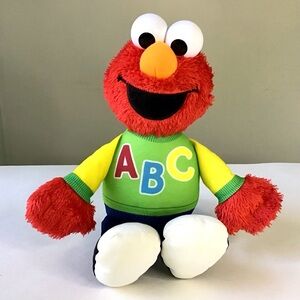 Sesame Street Elmo ABC Stuffed Plush Talking Singing Alphabet Song Cuddly Cute